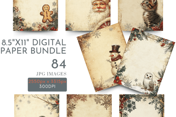 84 Christmas Digital Paper Bundle: Festive Illustrations Review