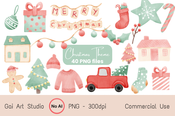 Christmas Collection - Pastel Theme Illustrations