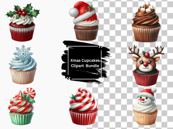 Christmas Cupcake Clipart Designs: Illustrations Review