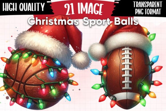 Christmas Sport Balls Sublimation PNG: Illustrations Review