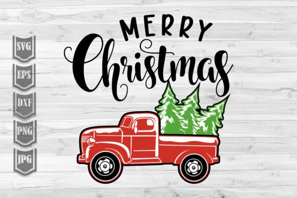 Merry Christmas Farm Truck Illustrations Review