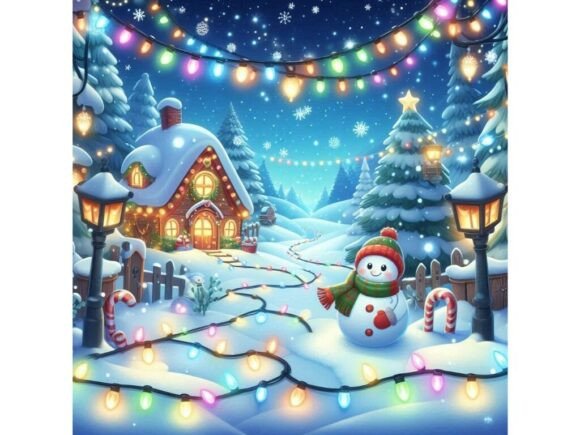 Playful Christmas Lights Illustrations Review