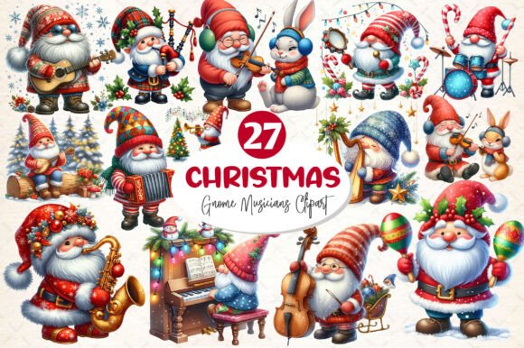 Review: Christmas Gnome Musicians Sublimation Design