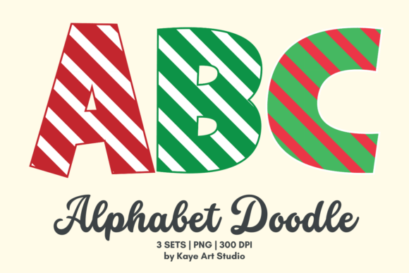 Review: Christmas Stripes Alphabet Clipart PNG & Illustrations
