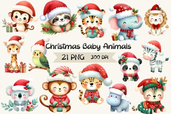 Reviewing Cute Christmas Baby Animals Clipart for Stitching