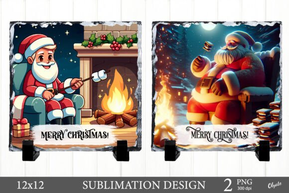 Santa Slate Smores Illustrations Review