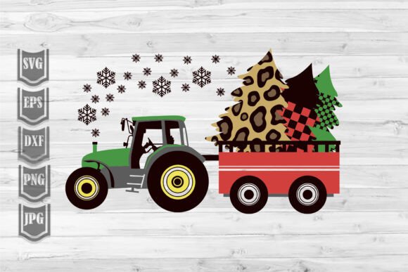 Tractor and Christmas Tree Illustrations Review