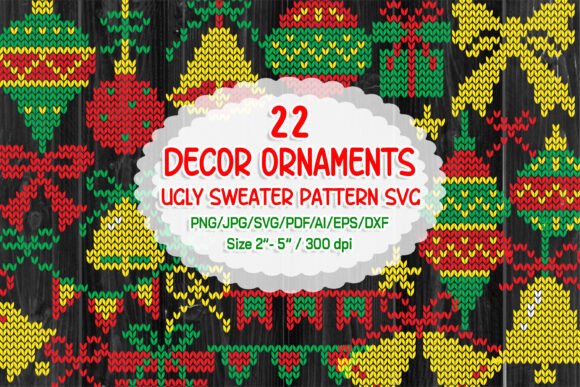 Ugly Sweater Ornament Illustrations Review