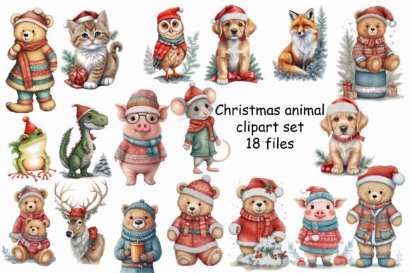 Watercolor Christmas Animal Clipart Set: Branding Review