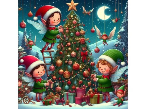 Whimsical Elves Christmas Illustrations Review